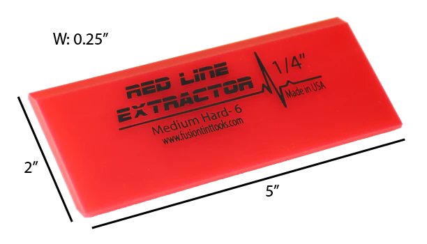 5" Red Line Extractor 1/4" Thick Double Bevel Squeegee Blade