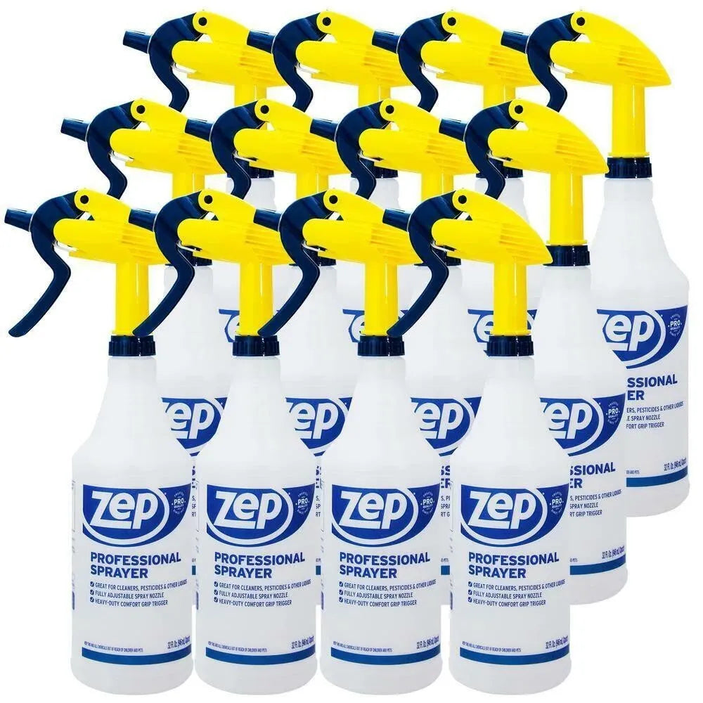 Collection of ZEP Professional Spray Bottles, showcasing the variety available for professional use.