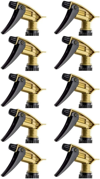 Close-up of the Gold & Black Sprayer's nozzle, emphasizing its precision spraying and acid-resistant construction.