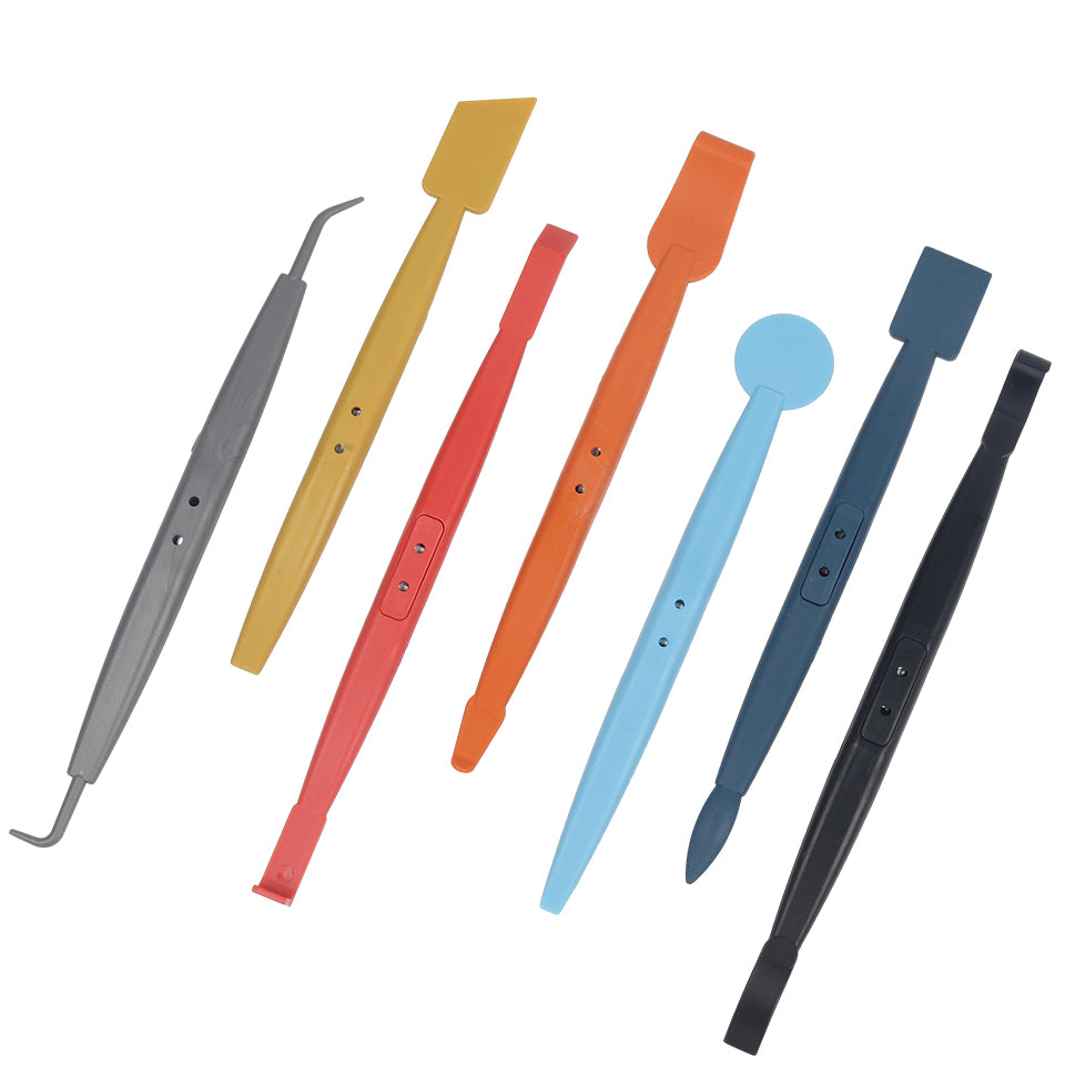 Assortment of 7Pcs Magnetic Wrap Sticks, showcasing the colorful and versatile tools for vinyl wrapping.