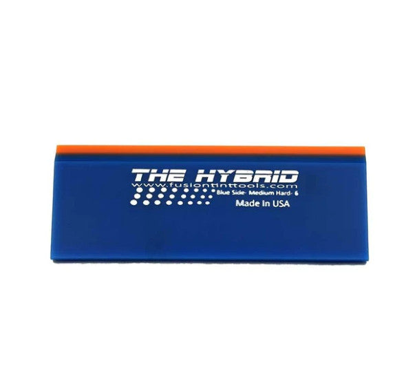 Blue colored Fusion Hybrid Squeegee 5″, featuring the 95 durometer blade for precision tint application.