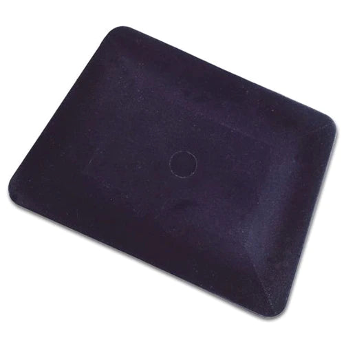 Black 4" Low Friction Hard Card Squeegee, showcasing its sleek design for efficient film installation.