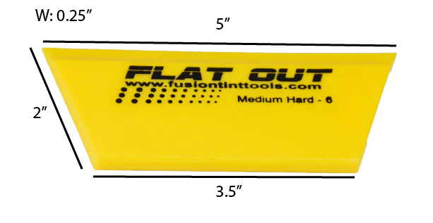 5” Yellow Flat Out Squeegee Blade- Cropped