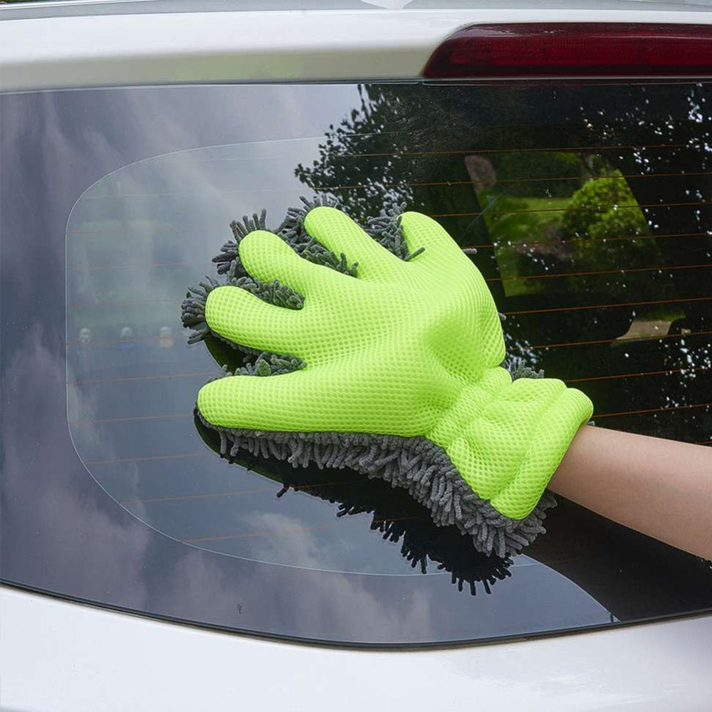 69TOOLS 5-Finger Microfiber Cleaning Gloves Auto Chenille