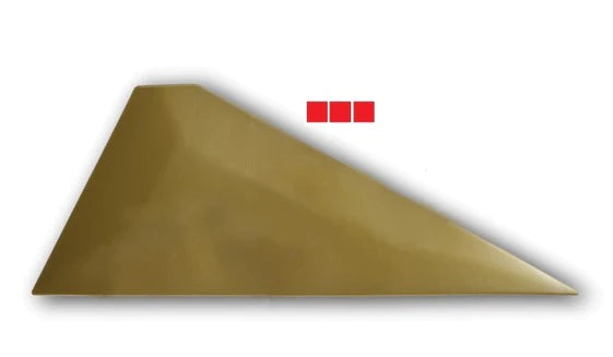 The gold variant of the EZ REACH ULTRA squeegee, highlighted for its flex-firm design, tailored for precision film application.