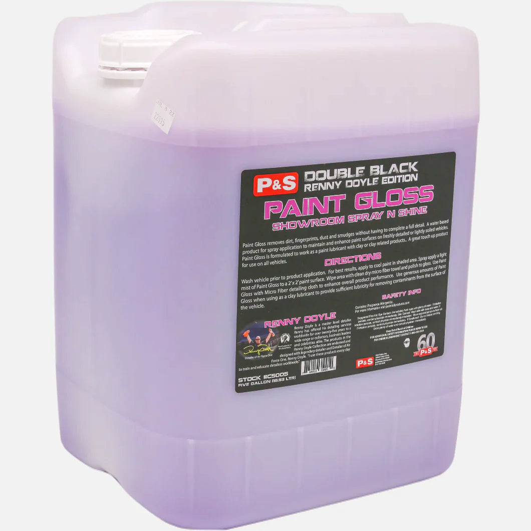 5 Gallon P&S Paint Gloss Showroom Spray N Shine, ensuring a consistent supply for auto care professionals.