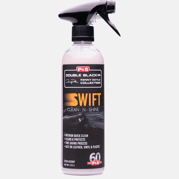 P&S SWIFT Clean N' Shine bottle, ideal for car interior detailing