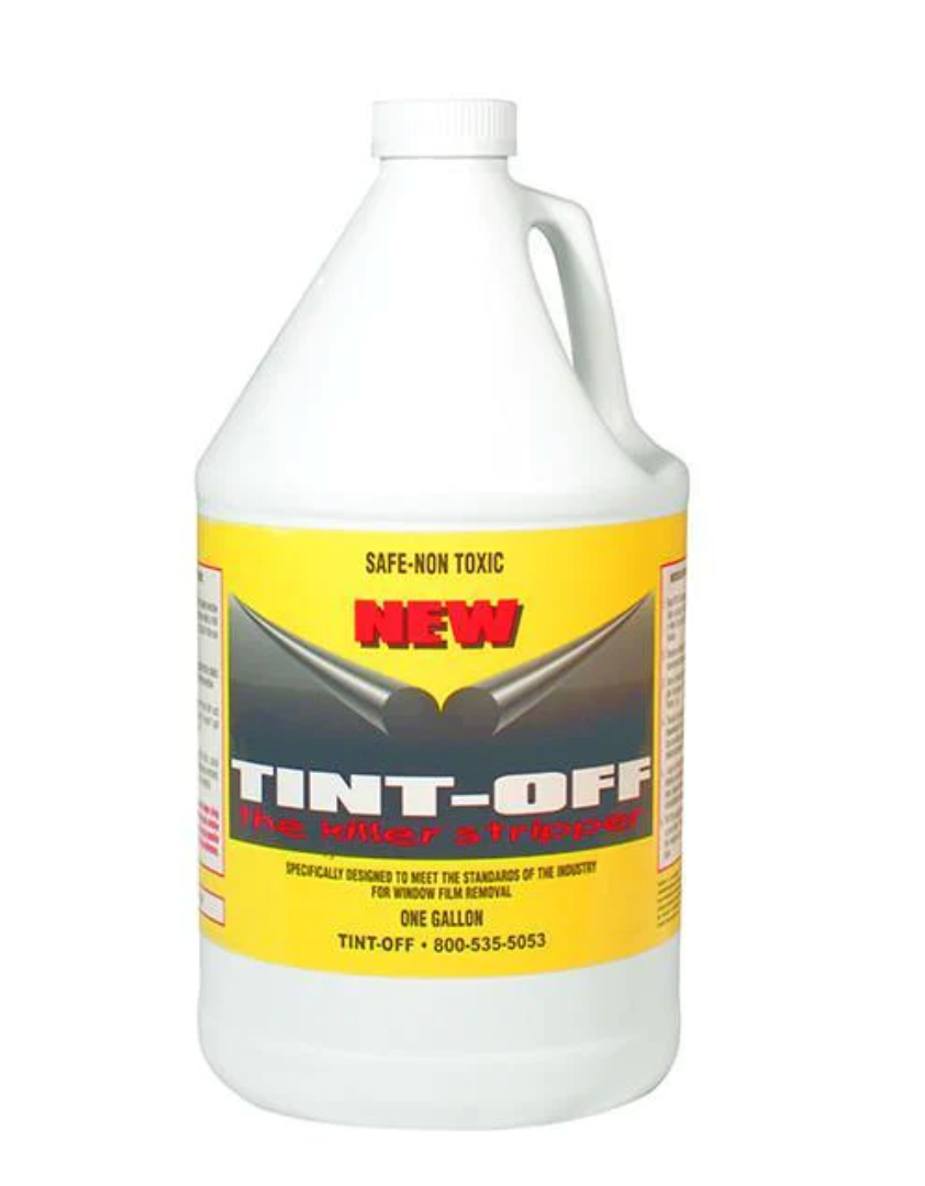Tint Off 1 Gallon container – your solution for easy window tint removal.