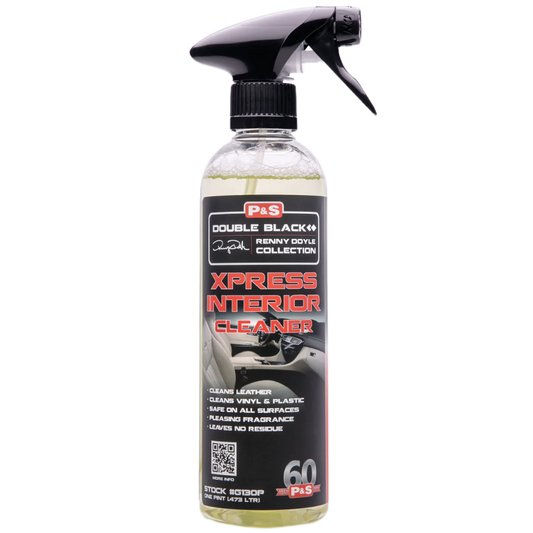 P&S Xpress Interior Cleaner Pint Size - Perfect for quick touch-ups on leather, vinyl, and plastic surfaces. Compact solution for auto detailing enthusiasts.