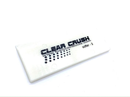 The Fusion Clear Crush Squeegee's innovative design highlighted, ideal for window tint, PPF, and wrap installations.