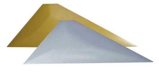 EZ REACH ULTRA GOLD and silver squeegees together, showcasing the range of options available for different installation preferences.